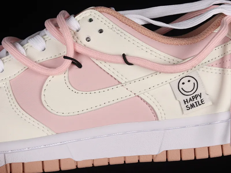 All categories Nk SB Dunk series Nk SB Dunk Low low-top sneakers Nk Dunk Low white and pink customized version of deconstructed strap casual sneakers DD1503-118